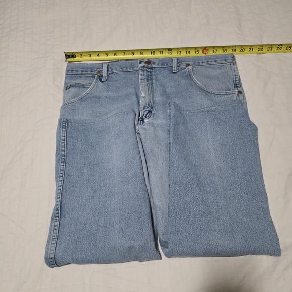 Wrangler Jeans Mens 38x30 Blue 47MWZ Regular Fit Cowboy Boot Zipper With Patch - Picture 2 of 9